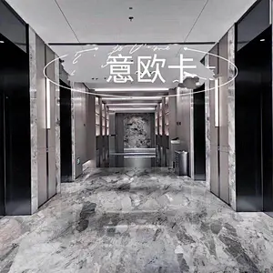 Natural Grey Marble with Big Flower Slabs