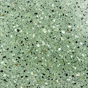 Fantastic green color terrazzo tile eco tile for floor and wall