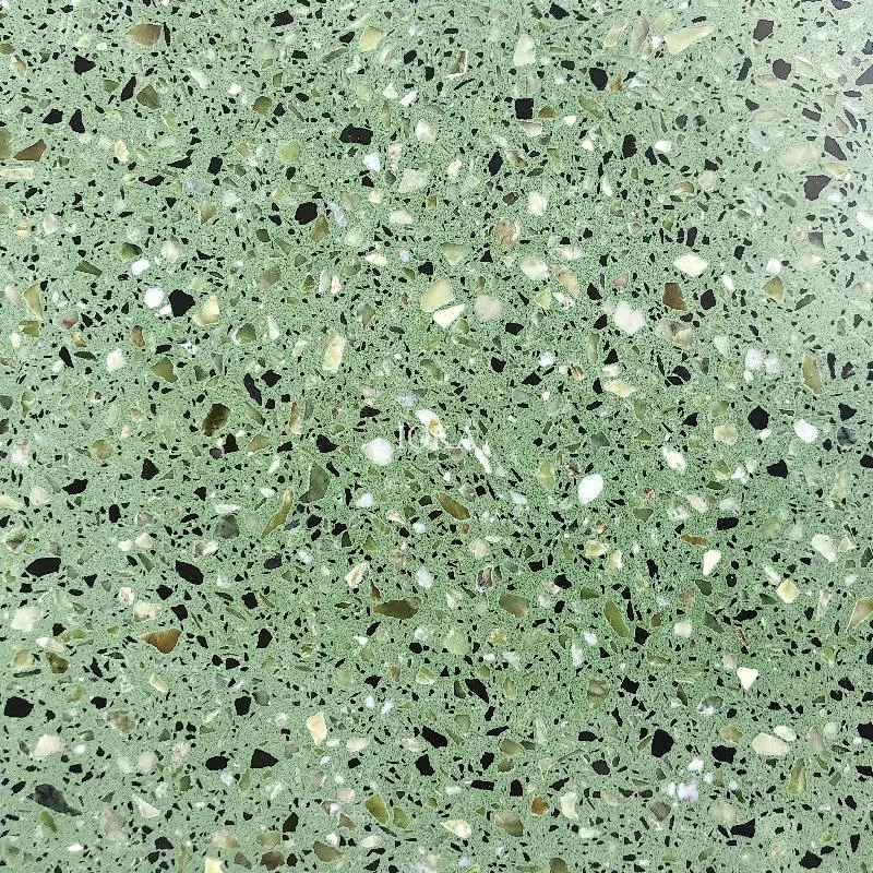 Fantastic green color terrazzo tile eco tile for floor and wall
