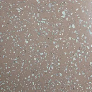 Pink Articifial terrazzo stone tile for floor pavement with marble chips