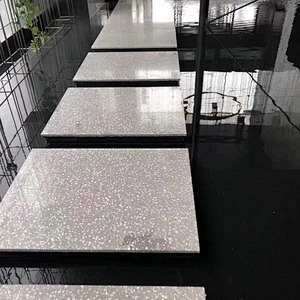 Polished terrazzo tile for floor pavement with marble chips