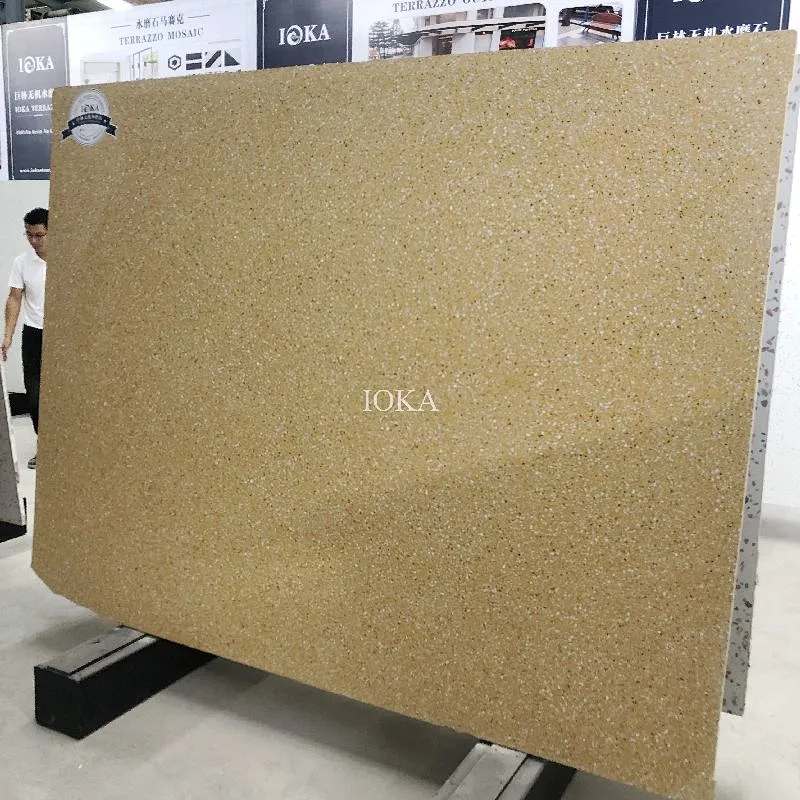 Hot Sale Golden Cement Terrazzo Tiles for flooring and wall