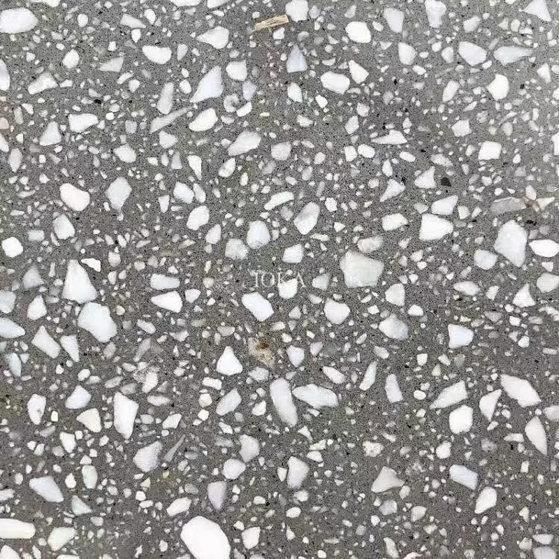Gray terrazzo tiles for interior and exterior decoration
