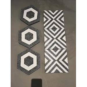 30*30 cm Cement  Terrazzo tiles with flower patterns for home decoration