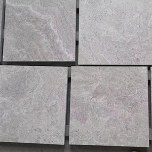 Wooden White Marble with Cross Cut Flooring Tiles and Slabs
