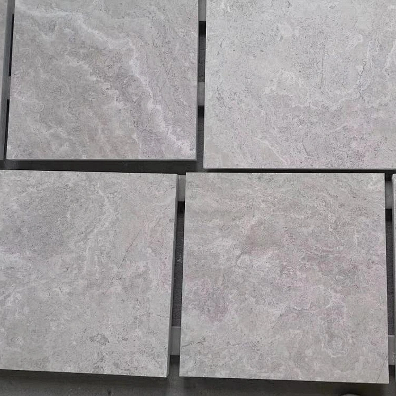 Wooden White Marble with Cross Cut Flooring Tiles and Slabs