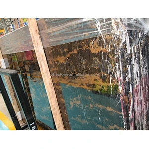 Natural Black Porto with Golden Veins Marble Tiles and Slabs
