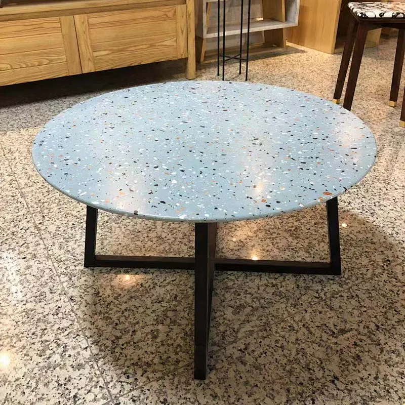 Eco and top terrazzo tiles for coffee table