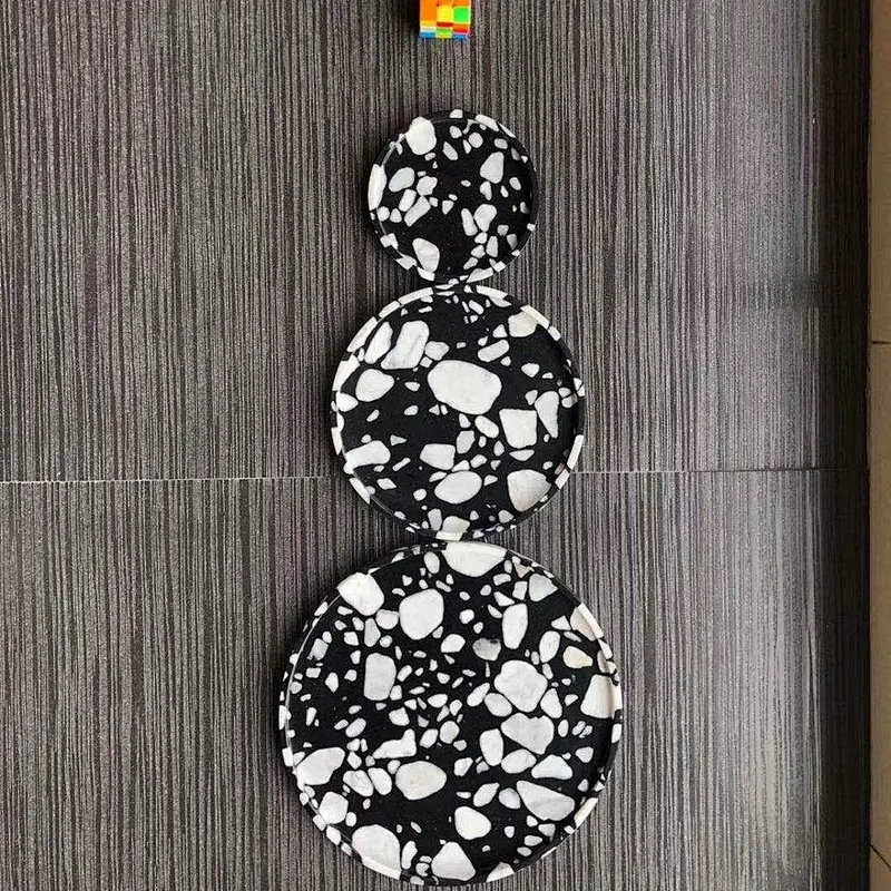 Cement Terrazzo Table Tray or Coaster