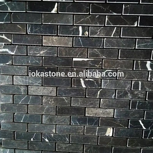 IOKA   Black Strip Shape  Mosaic Tiles For Bathroom And Kichen Backsplash