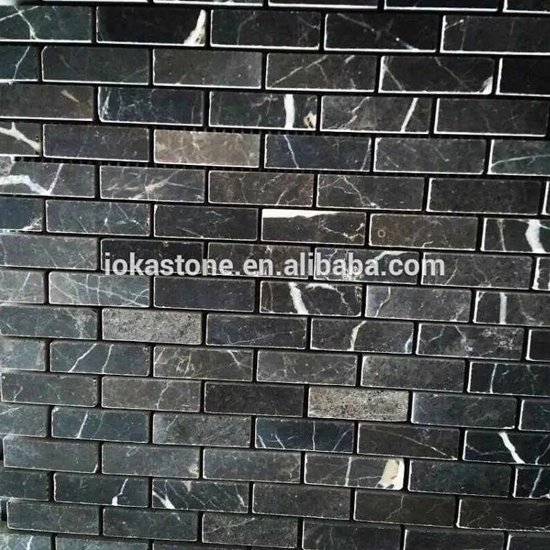 IOKA   Black Strip Shape  Mosaic Tiles For Bathroom And Kichen Backsplash