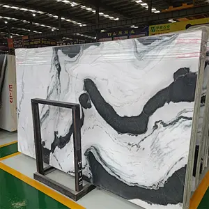 Chinese  factory panda white marble slab for floor