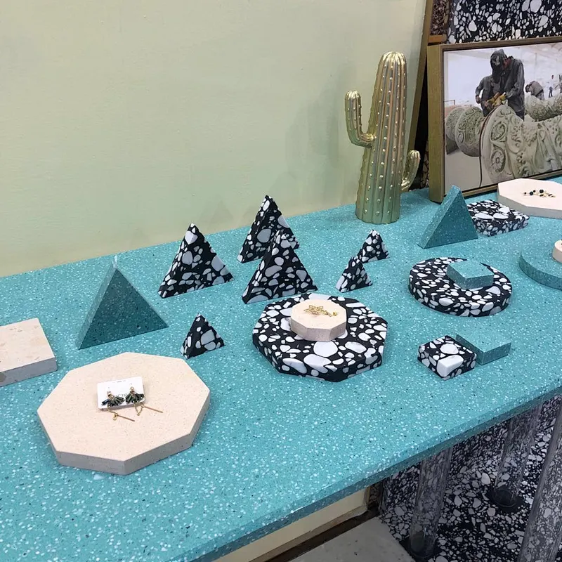 Cement Terrazzo Table Tray or Coaster