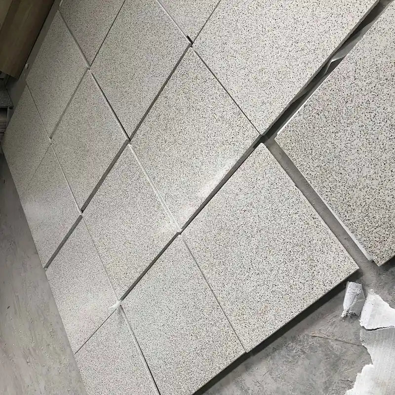 anti slippery brushed dark grey terrazzo tiles