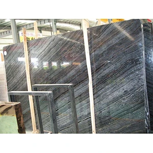 Ancient Wooden Marble With Silver Wave Veins