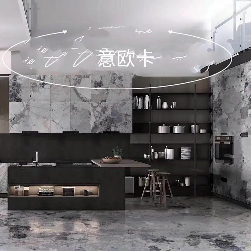 Natural Grey Marble with Big Flower Slabs