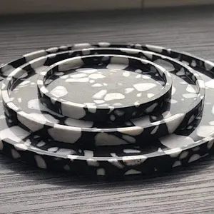 Cement Terrazzo Table Tray or Coaster
