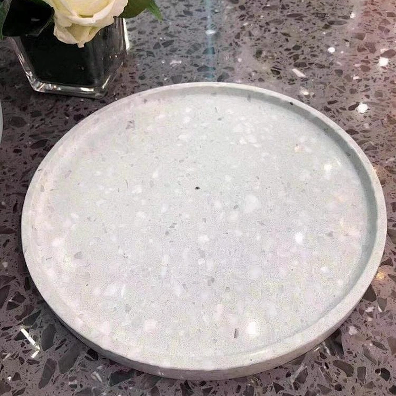 Cement Terrazzo Tray and Coaster for gift set