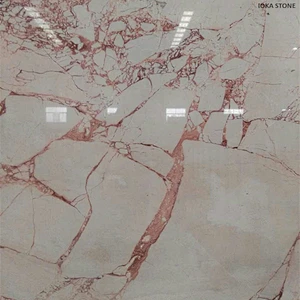 Desert pink marble home decorative tiles beige white marble pink veins