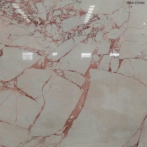 Desert pink marble home decorative tiles beige white marble pink veins