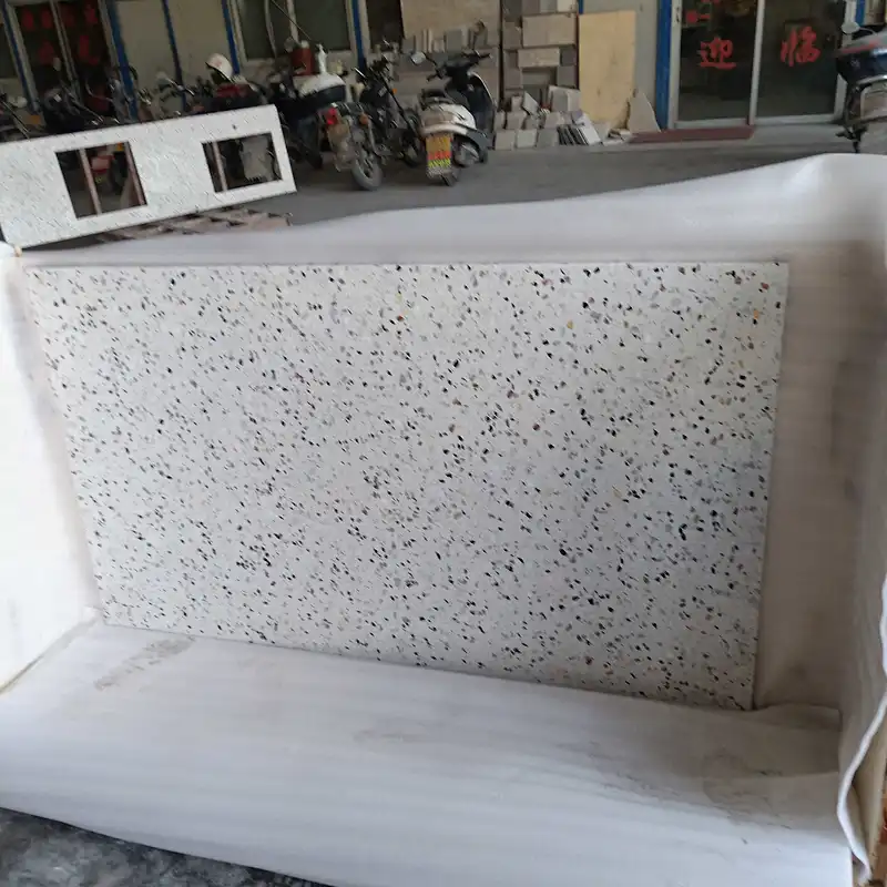 precut cement terrazzo prefab kitchen countertops display