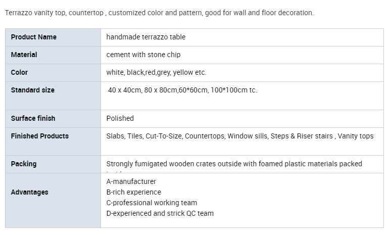 terrazzo table