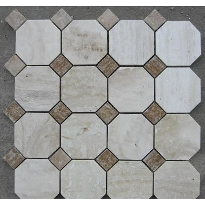 Hexagon Natural White Marble Mosaic Tile