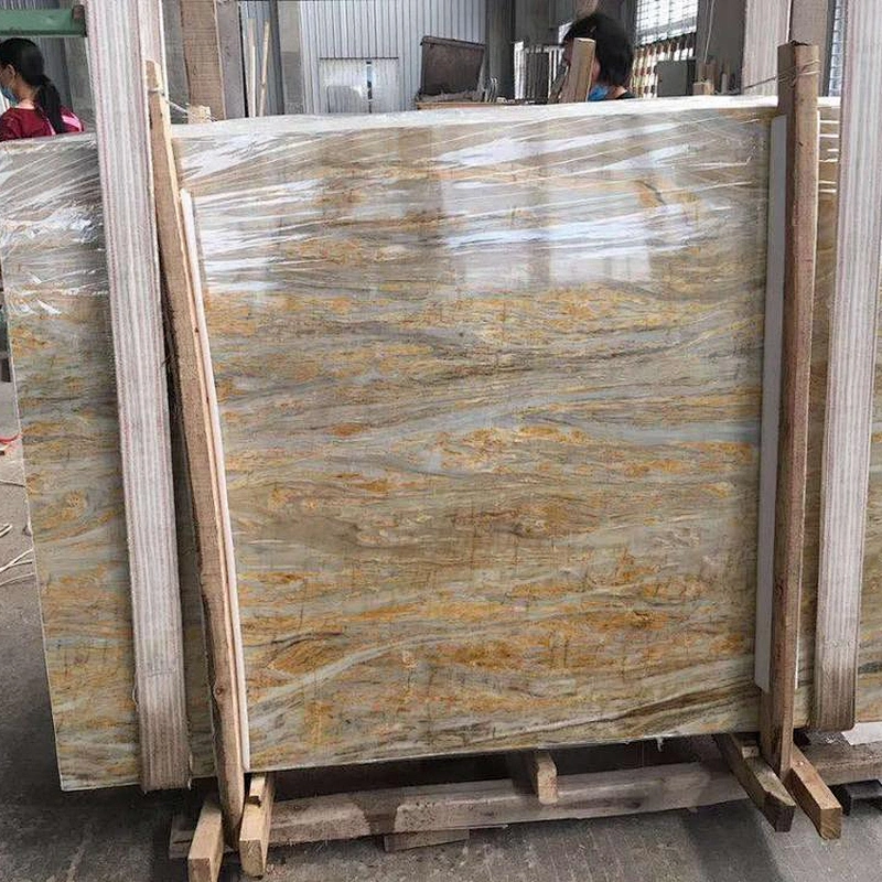 Polished Peacock onxy marble salb and tile for floor and wall decoration