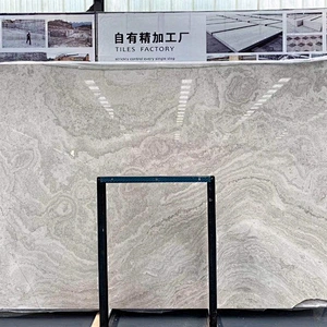 Natural Cross Cut White Wooden Veins Marble Tiles and Slabs