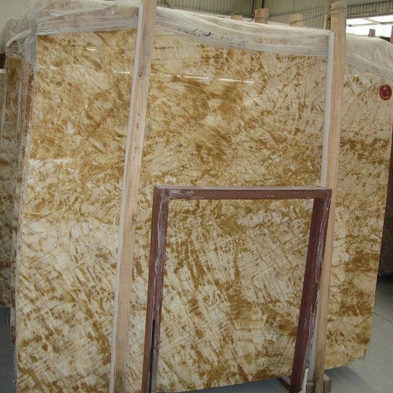 Sunny Dream Golden Marble With Beautiful White Veins