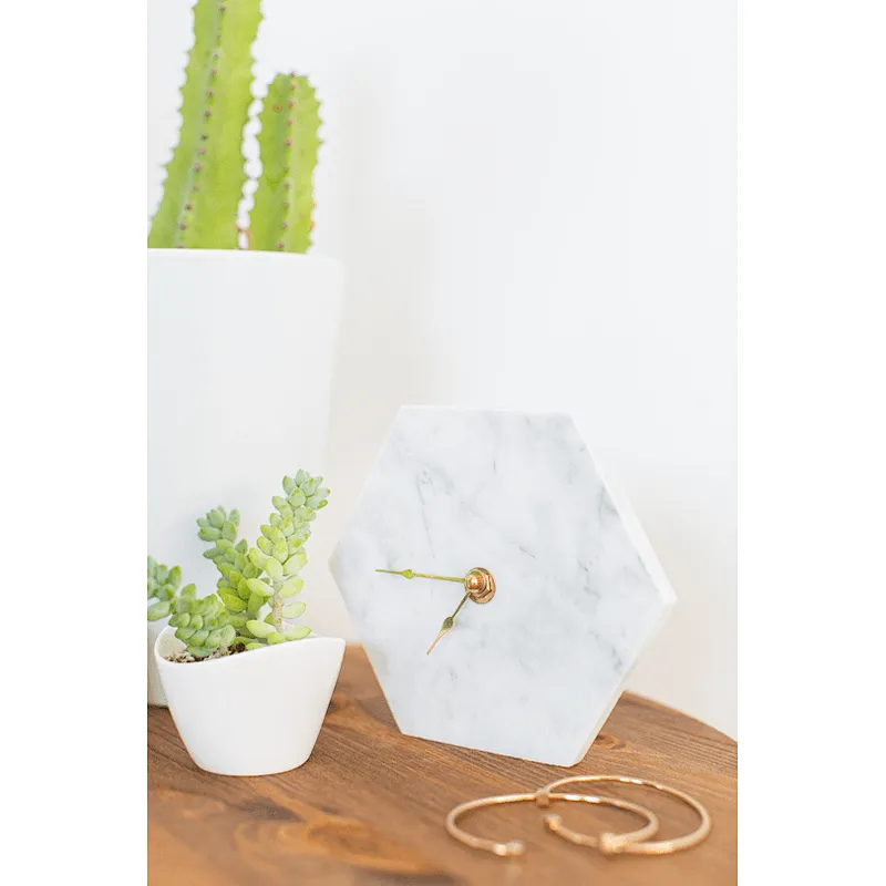 Digital Marble Stone Wall Clock for Home Decoration