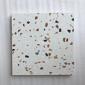 Cement White Terrazzo with Brown Aggregate for Tile and Basin