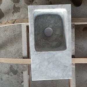 Natural Carrara White marble bathroom and kitchen sink and basin