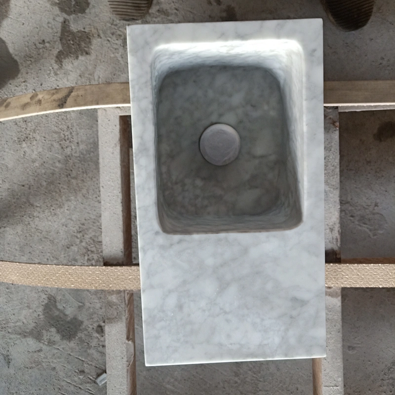 Natural Carrara White marble bathroom and kitchen sink and basin