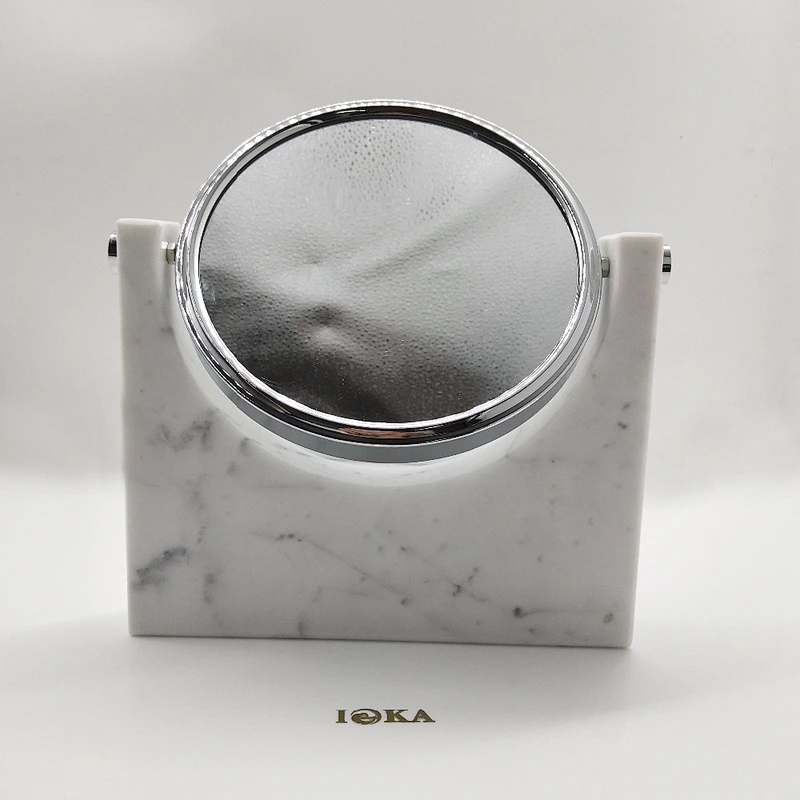 White Real Marble Stone Silver Mirror for Sale