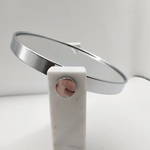 Home Decoration Small Makeup Mirror Made of Carrara White Marble