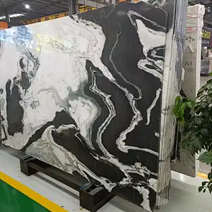 IOKA   panda white marble slab and tile  for floor and wall natural stone supplier