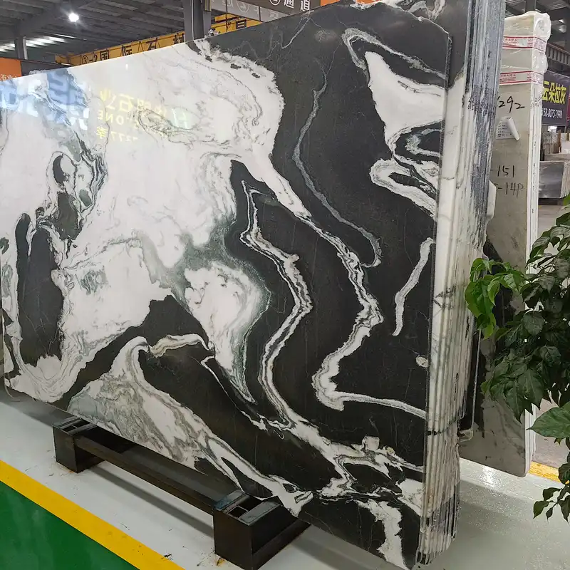 IOKA   panda white marble slab and tile  for floor and wall natural stone supplier