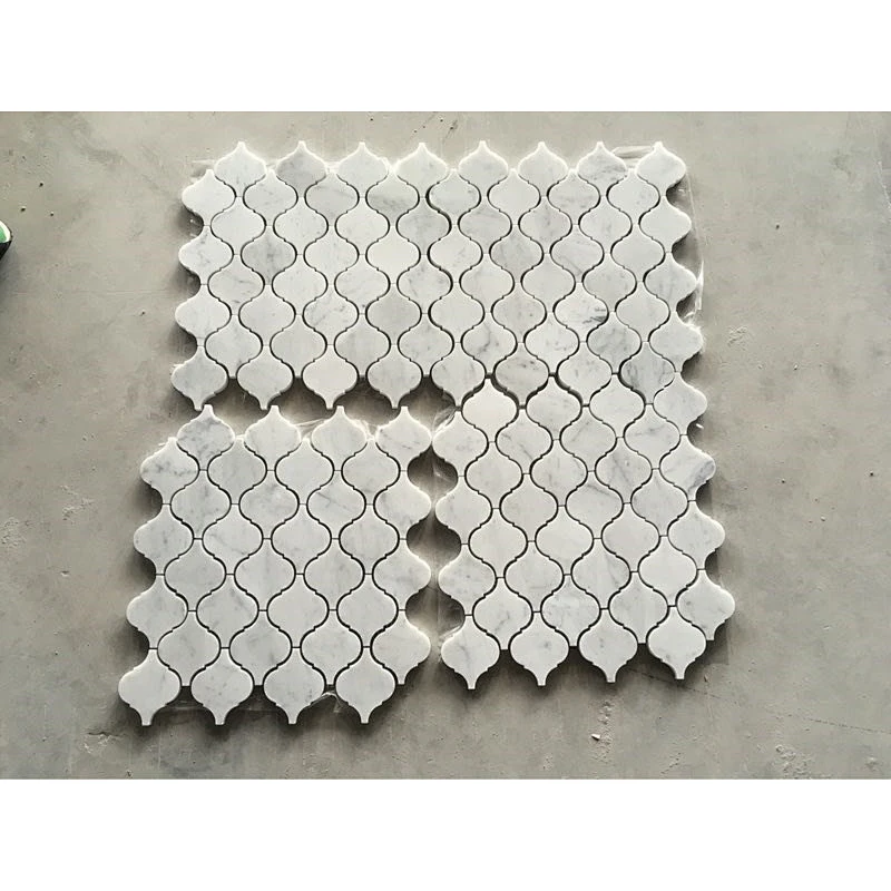 Arabesque White Marble Mosaic Tile