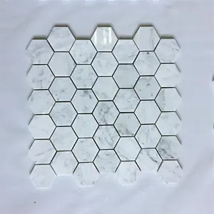 Hight Quality Pure White Marble mosaic brick