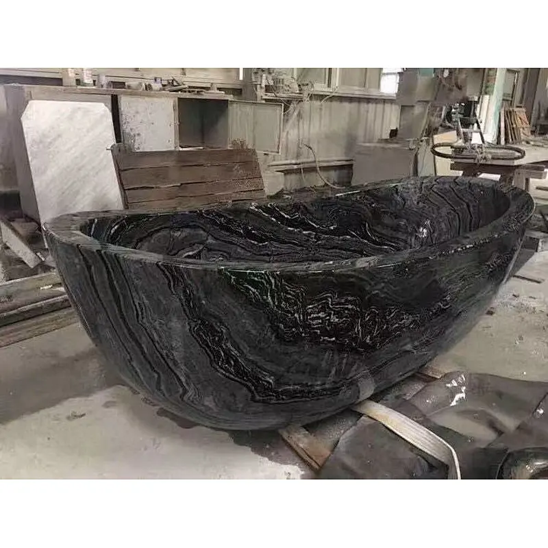 Chinese Black Marble slab cut to size marble tile for inoor and exdoor decoration
