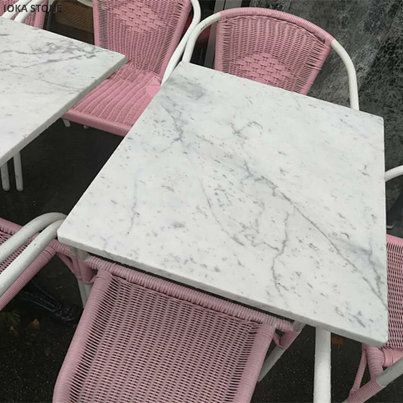 Cube Table Carrara White Marble Coffee Table Top