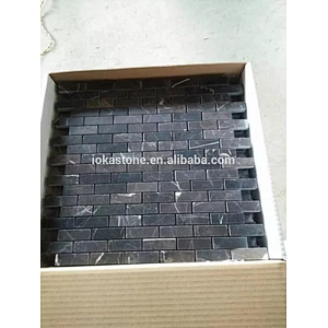 IOKA   Black Strip Shape  Mosaic Tiles For Bathroom And Kichen Backsplash