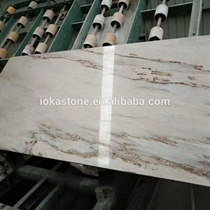 Palisandro Oniciato White Marble Slab with Gold Veins