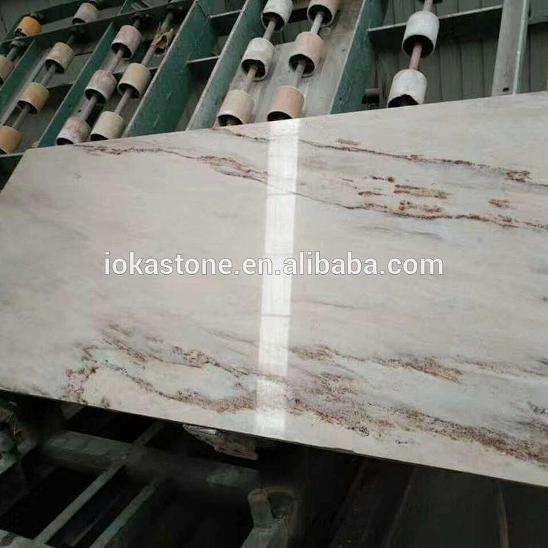 Palisandro Oniciato White Marble Slab with Gold Veins