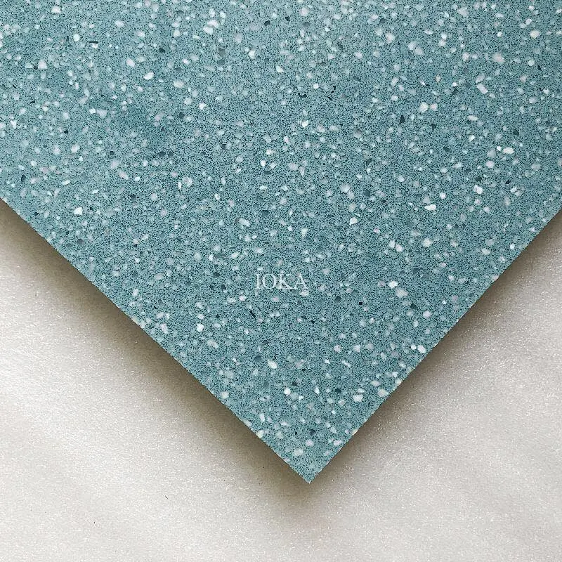 Eco-Friendly Blue Terrazzo Stone Tiles for Decoration