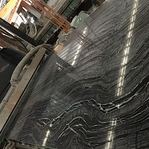 Chinese Black Forest Wood marble tile for floor and countertop