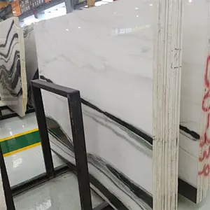 Chinese  factory panda white marble slab for floor