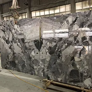 Natural Grey Marble with Big Flower Slabs