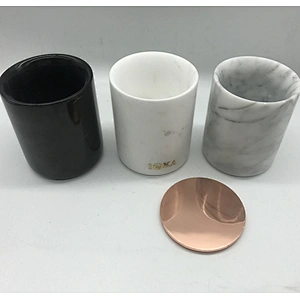 Round Marble Candle Holder Marble Candle Jar